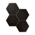 Mono Black - Plain Matt Hexagon Porcelain Tiles for Kitchens & Bathroom Floors & Walls - 17.5 x 20 cm