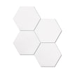 Mono White - Plain Matt Hexagon Porcelain Tiles for Kitchens & Bathroom Floors & Walls - 17.5 x 20 cm