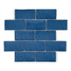 Chalk Blue - Handmade Ceramic Wall Tiles for Kitchens & Bathrooms - 7.5 x 15 cm - Gloss Ceramic