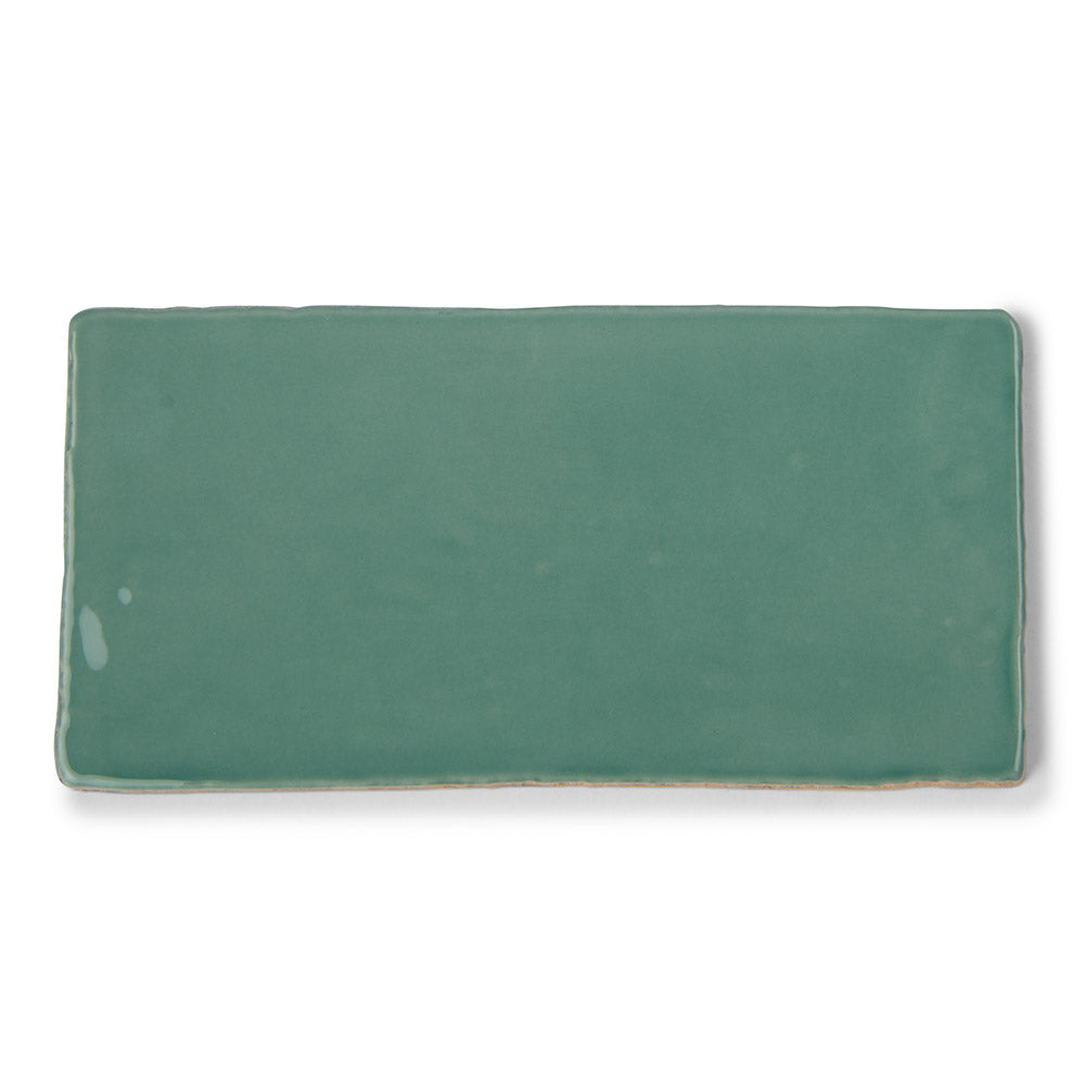 Chalk Jade 7.5 x 15 cm - Handmade Ceramic Wall Tiles for Kitchens & Bathrooms - 7.5 x 15 cm - Gloss Ceramic