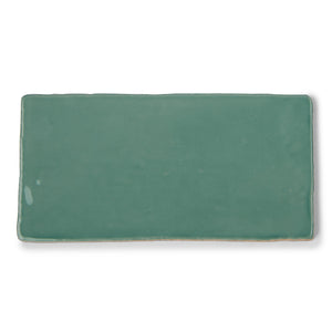 Chalk Jade 7.5 x 15 cm - Handmade Ceramic Wall Tiles for Kitchens & Bathrooms - 7.5 x 15 cm - Gloss Ceramic