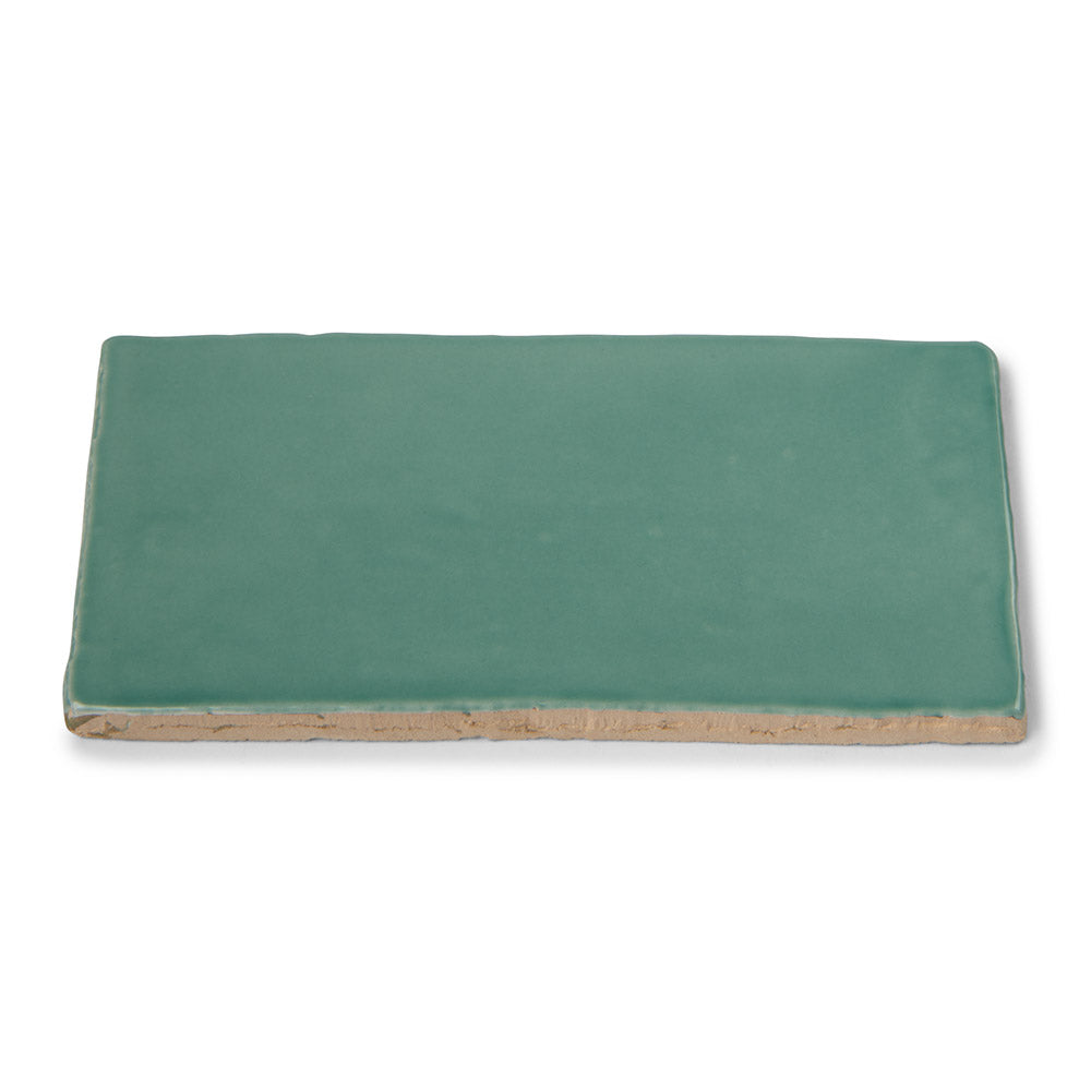 Chalk Jade 7.5 x 15 cm - Handmade Ceramic Wall Tiles for Kitchens & Bathrooms - 7.5 x 15 cm - Gloss Ceramic