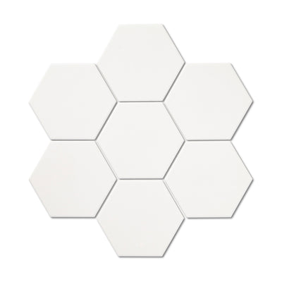 Mini Hex White Matt Hexagon Tile