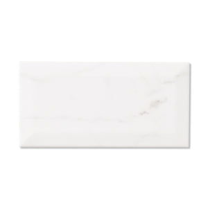 Marble Arch - White Marble Effect Subway Wall Tiles - 7.5 x 15 cm for Bathrooms & Kitchens, Ceramic