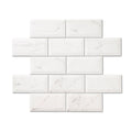 Marble Arch - White Marble Effect Subway Wall Tiles - 7.5 x 15 cm for Bathrooms & Kitchens, Ceramic