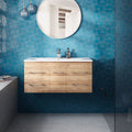 Drops Persian Blue - Fish Scale Scallop Wall Tiles for Bathroom & Kitchen Splashbacks - 10 x 12 cm - Gloss Ceramic