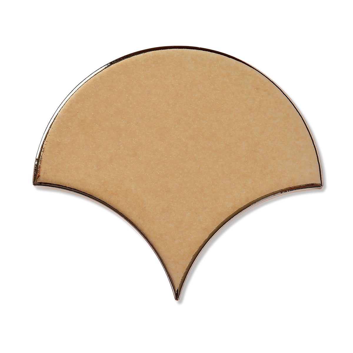 Drops Gold- Fish Scale Scallop Wall Tiles for Bathroom & Kitchen Splashbacks - 10 x 12 cm - Gloss Ceramic