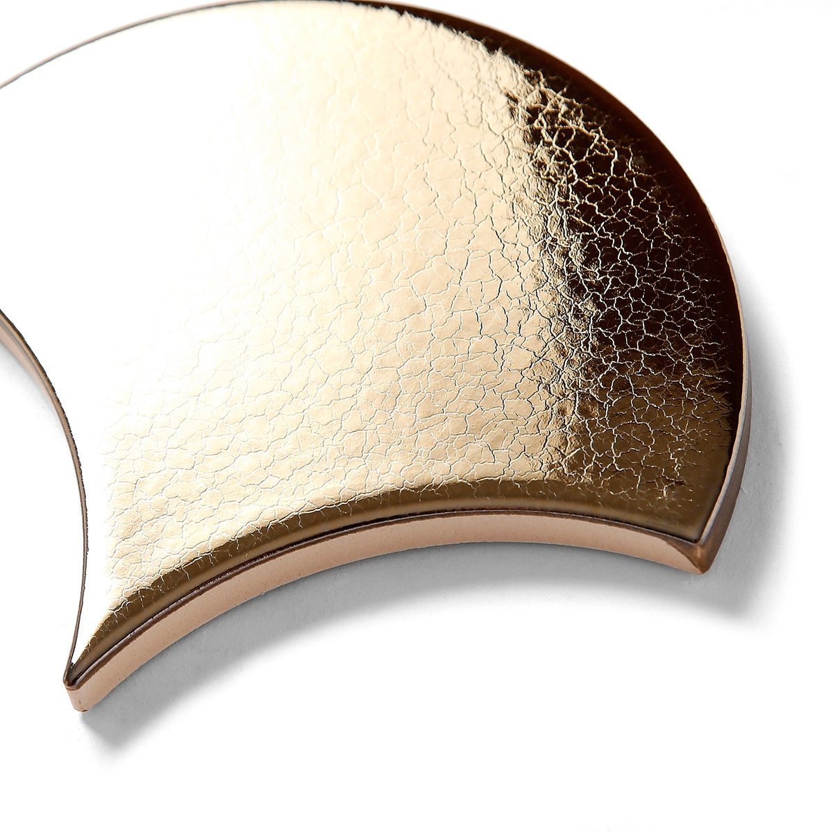 Drops Gold- Fish Scale Scallop Wall Tiles for Bathroom & Kitchen Splashbacks - 10 x 12 cm - Gloss Ceramic