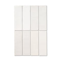 Marais White - Zellige Metro Wall Tiles for Bathrooms & Kitchen Splashbacks - 6.5 x 20 cm, Gloss Ceramic