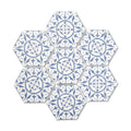 Seville Persian Blue - Moroccan Hexagon Patterned Tiles for Kitchen & Bathroom Walls & Floors -15 x 15 cm