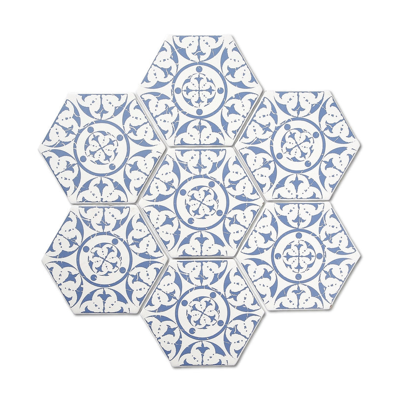 Seville Persian Blue Hexagon Tile