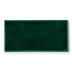 Crackle Bottle Green - Victorian Wall Tiles for Kitchen Splashbacks & Bathrooms - 7.5 x 15 cm - Ceramic