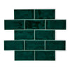 Crackle Bottle Green - Victorian Wall Tiles for Kitchen Splashbacks & Bathrooms - 7.5 x 15 cm - Ceramic