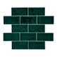 Crackle Bottle Green - Victorian Wall Tiles for Kitchen Splashbacks & Bathrooms - 7.5 x 15 cm - Ceramic