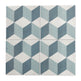 Archive Cube - Blue Encaustic Patterned Floor Tiles for Kitchens & Bathrooms - 20 x 20 cm - Porcelain