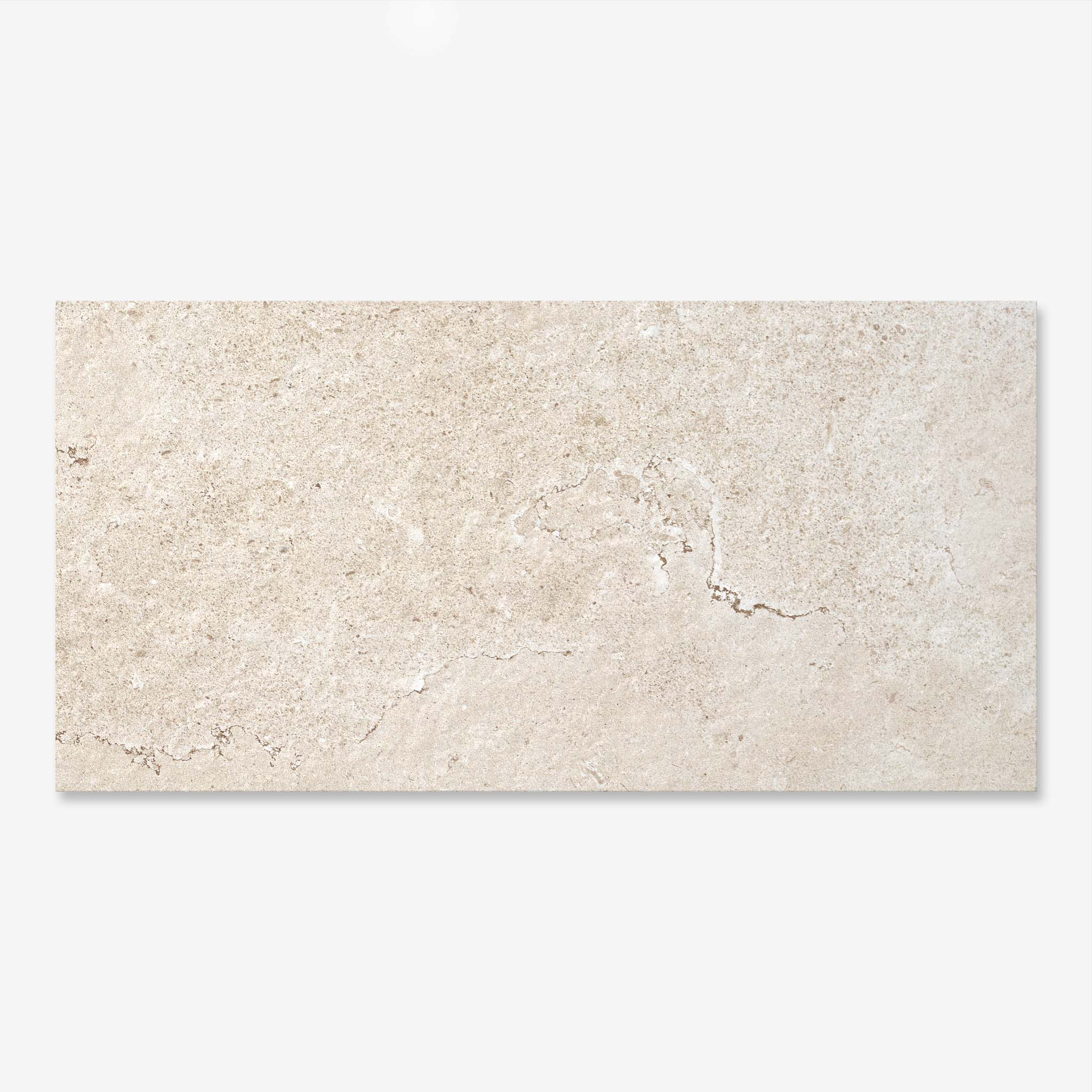 Astor Cream - XL Beige Limestone Floor Tiles for Kitchens & Living Rooms - 60 x 120 cm - Matt Porcelain