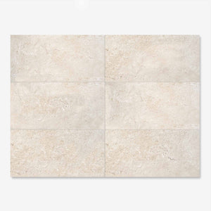 Astor Cream - XL Beige Limestone Floor Tiles for Kitchens & Living Rooms - 60 x 120 cm - Matt Porcelain