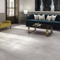 Astor Grey - XL Limestone Floor Tiles for Kitchens & Living Rooms - 60 x 120 cm - Matt Porcelain