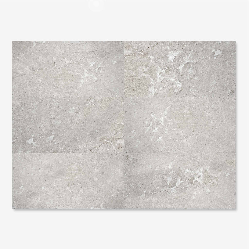 Astor Grey - XL Limestone Floor Tiles for Kitchens & Living Rooms - 60 x 120 cm - Matt Porcelain