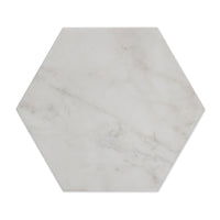 Atrium White Hexagon - Marble Effect Wall Tiles - 14 x 16 cm for Bathrooms & Kitchens, Ceramic