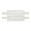 Atrium White - Marble Effect Subway Wall Tiles - 7.5 x 30 cm for Bathrooms & Kitchens, Ceramic