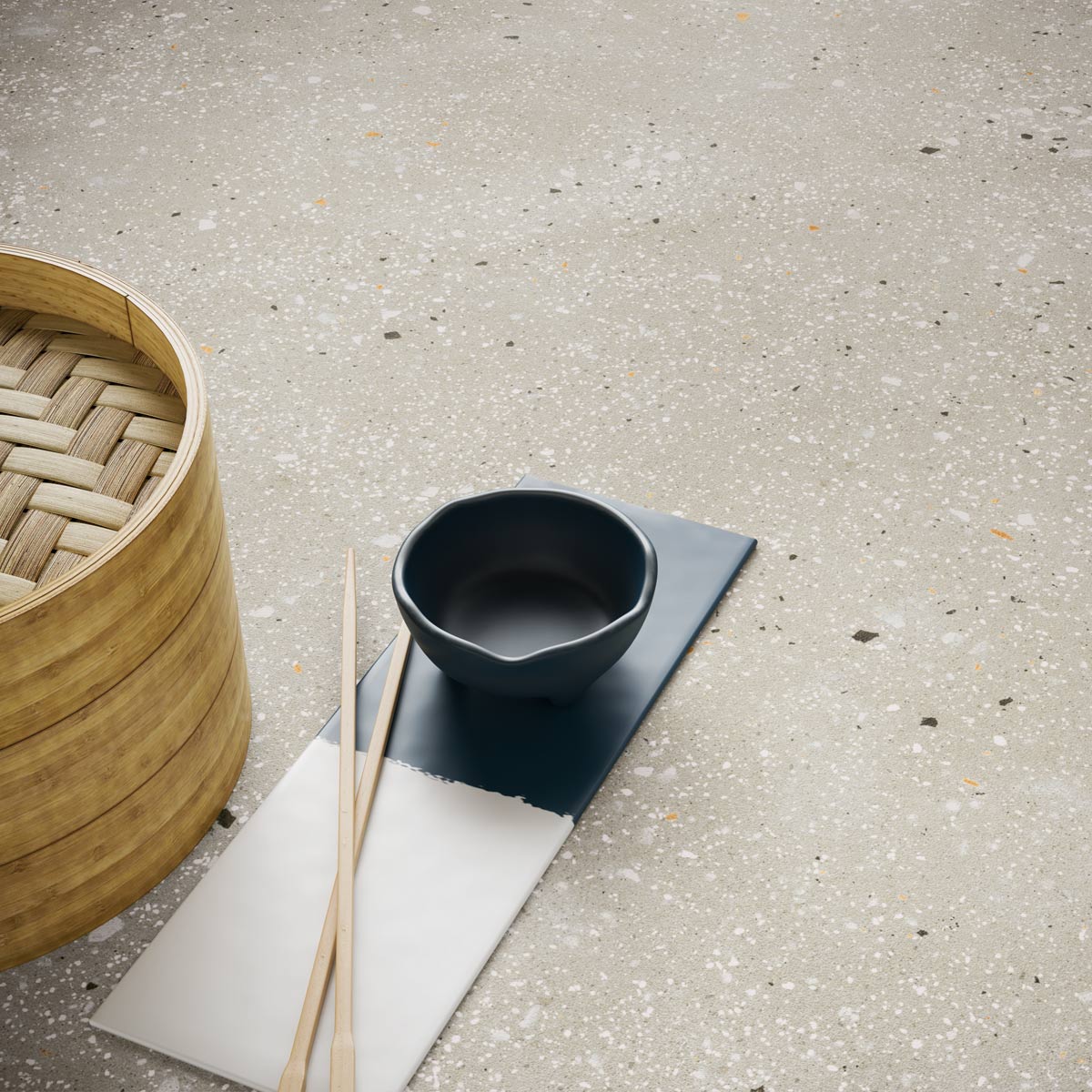 Barbican Light Grey 90 x 90 cm - XL Concrete Floor Tiles for Kitchens & Livings Rooms - Matt Porcelain