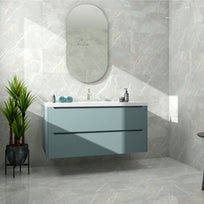 Belvedere Pearl - Grey, Polished Marble Effect Bathroom Tiles - 30 x 60 cm, Porcelain Wall & Floor Tiles