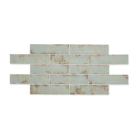 Brooklyn Aqua - Modern Green Wall Tiles for Kitchen Splashbacks & Bathrooms - 7.5 x 30 cm - Gloss Ceramic