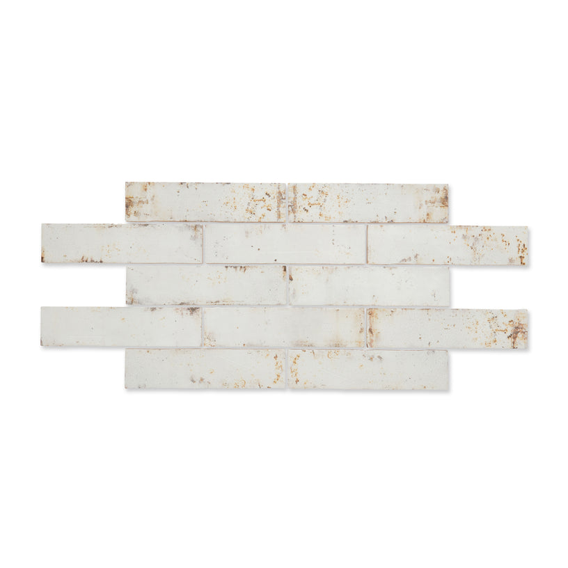 Brooklyn Light - Modern White Wall Tiles for Kitchen Splashbacks & Bathrooms - 7.5 x 30 cm - Gloss Ceramic