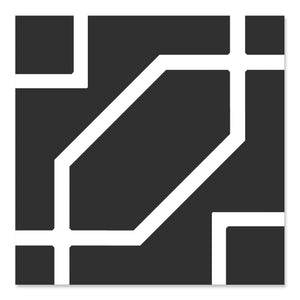 Byron Black Decor Floor Tile