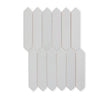 Concorde White - Modern Geometric Wall Tiles for Kitchen Splashbacks & Bathrooms - 5 x 25 cm - Gloss Ceramic