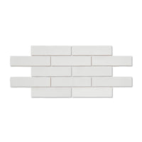 Countrywide White - Handmade Ceramic Wall Tiles for Kitchens & Bathrooms - 7.5 x 30 cm - Gloss Ceramic