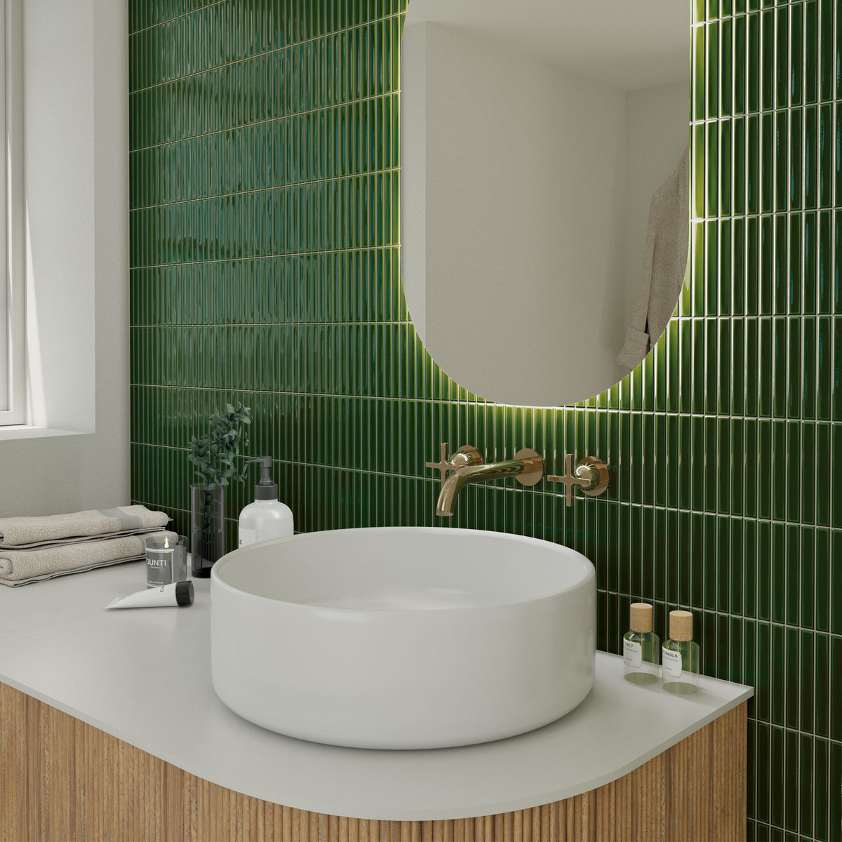 Glacé Bottle Green Kit Kat Tiles