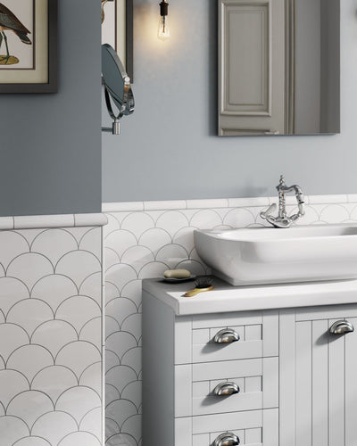 Drops White Wall Tile