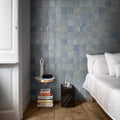 Fez Sky - Blue Moroccan Zellige Wall Tiles for Bathrooms & Kitchens 10 x 10 cm - Gloss Gloss