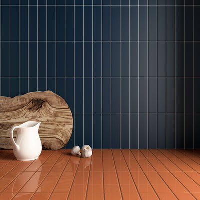 Fluted Denim Plain Wall Tile