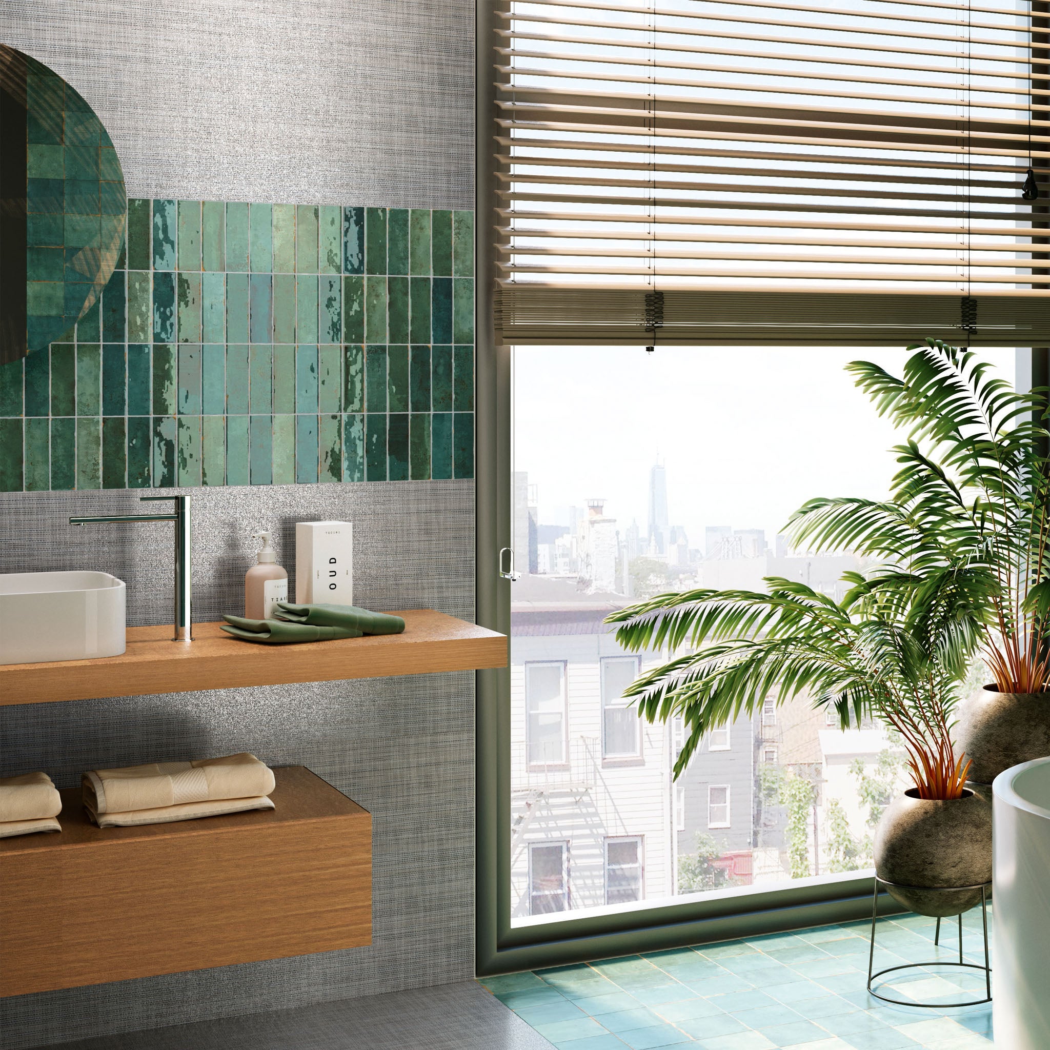 Folk Green Wall Tile