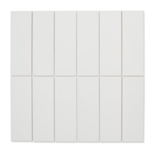 Haus Matt White - Plain Flat Subway Tiles for Kitchen, Bathrooms & Splashbacks - 10 x 30 cm, Ceramic