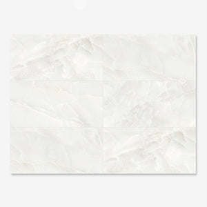 Jewel Onyx Ivory - XL Polished Ivory Onyx Marble Bathroom Wall & Floor Tiles - 60 x 120 cm, Porcelain