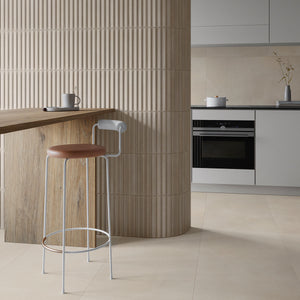 Locke Almond Decor - Beige Fluted Tiles for Feature Walls & Bathrooms - 32 x 62.5 cm, Matt