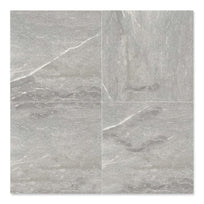 Melrose Grey 60 x 60 cm - Stone Effect Floor Tiles for Kitchens & Living Rooms - Matt Porcelain