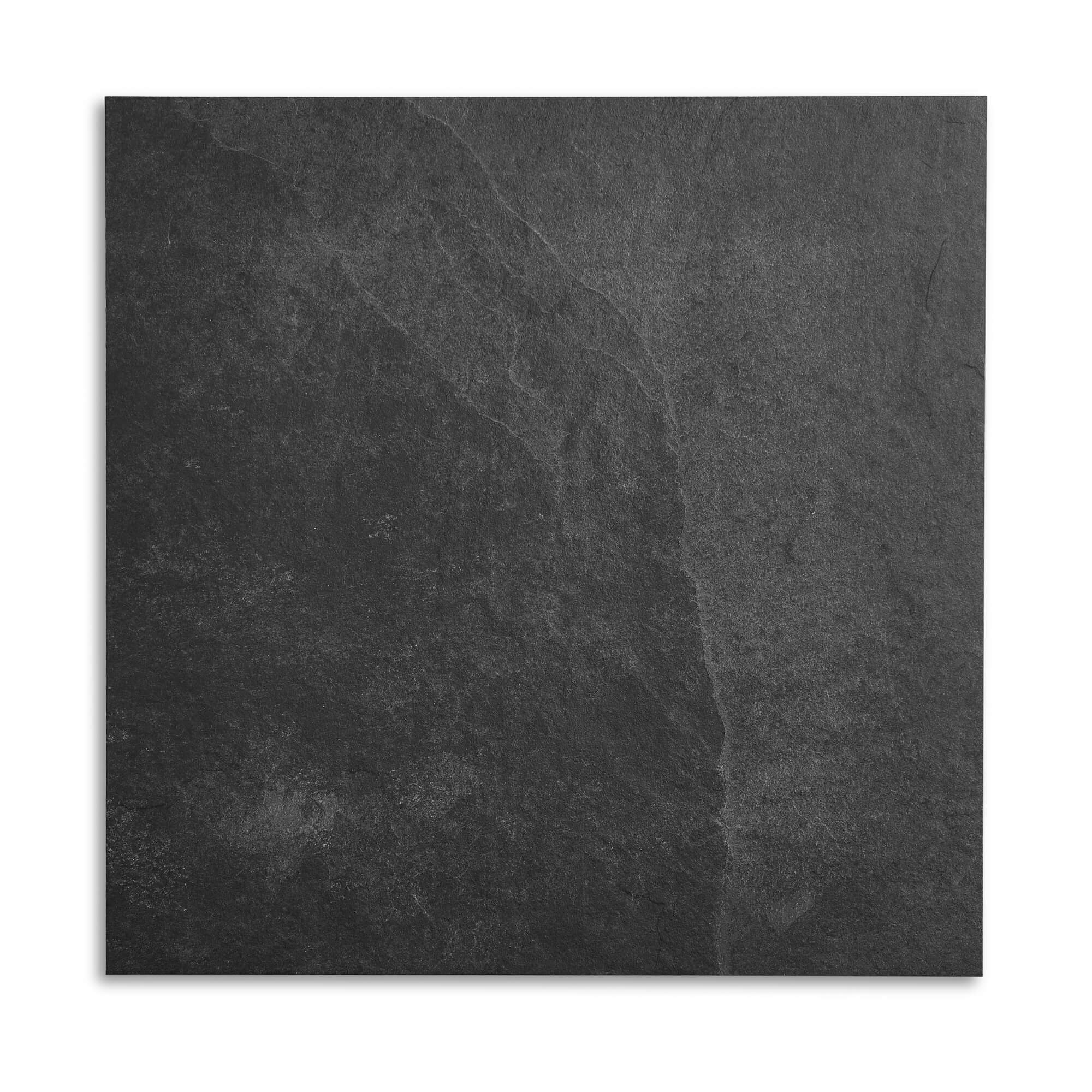 Midlake Black 60 x 60 cm - Slate Effect Outdoor Porcelain Paving Tiles for Patios & Gardens - 20mm