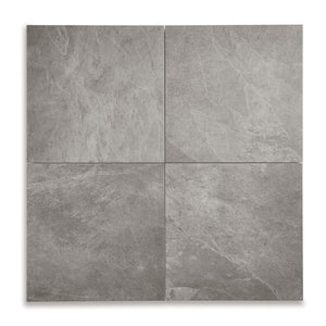 Midlake Grey 60 x 60 cm - Slate Effect Outdoor Porcelain Paving Tiles for Patios & Gardens - 20mm