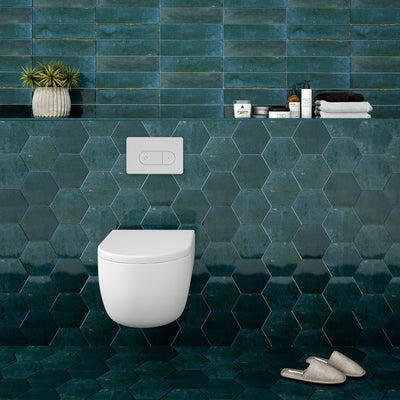 Ocean Blue Hexagon Tile