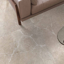 Pietra Grey 90 x 90 cm - XL Limestone Porcelain Floor Tiles for Kitchens, Bathrooms & Living Rooms