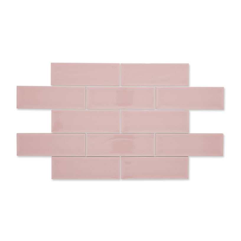Pink Raspberry Tiles Ripples Pink Wall Tile - Porcelain Superstore