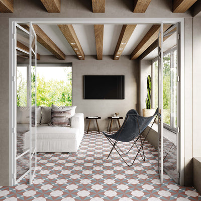 Rosetta Red Patterned Tile