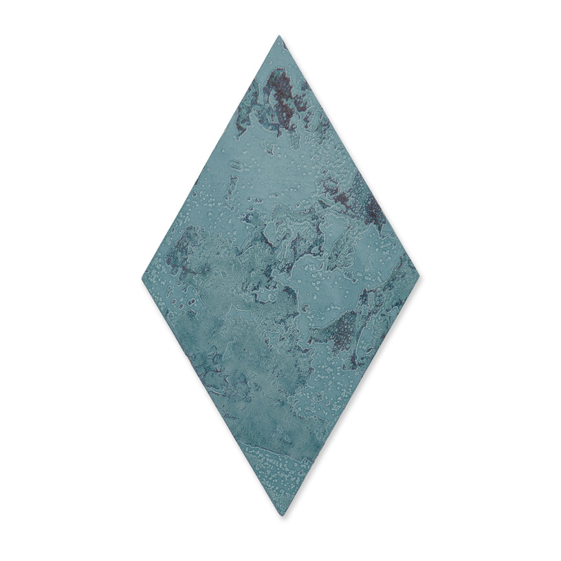 Roxy Blue - Vintage Diamond Feature Wall Tiles for Kitchen Splashbacks & Bathrooms - 15 x 26 cm - Ceramic