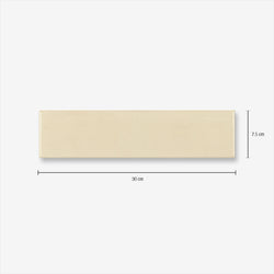 Soho Ivory - Modern Cream Gloss Wall Tiles for Kitchen Splashbacks & Bathrooms 7.5. x 30 cm - Ceramic