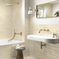 Soho Ivory - Modern Cream Gloss Wall Tiles for Kitchen Splashbacks & Bathrooms 7.5. x 30 cm - Ceramic